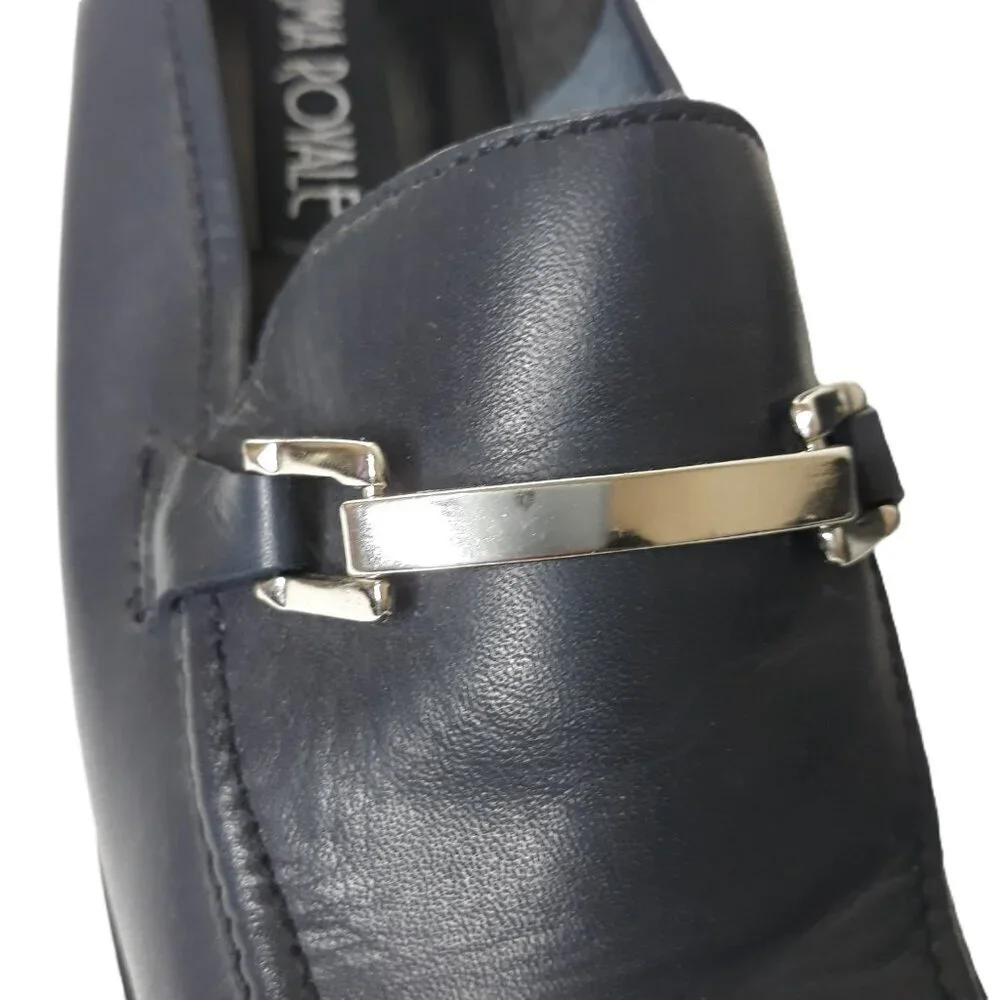 Horsebit Loafers 9M Preppy Academic Old Money Prima Royale Blue
